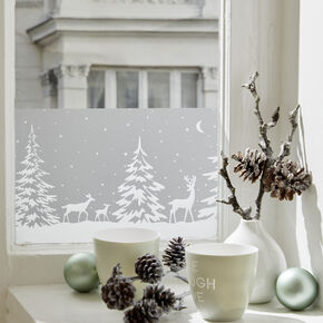 Fensterfolie static window border White Forest